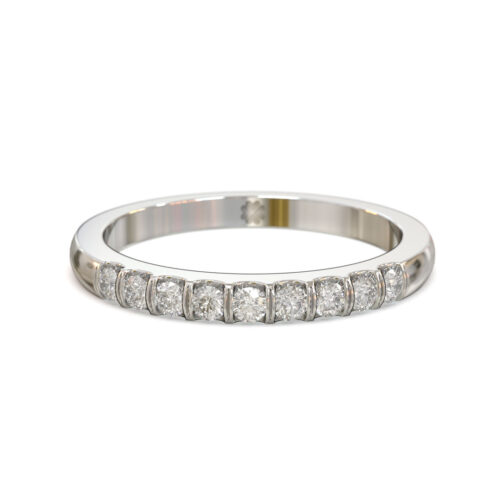 Argolla de Matrimonio Eternity Ice Oro Blanco 18kt o Platino