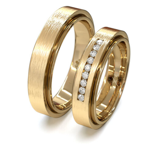 Argollas de Matrimonio Eternity Oro Miel 18kt Argollas de Matrimonio Eternity Oro Miel 18kt