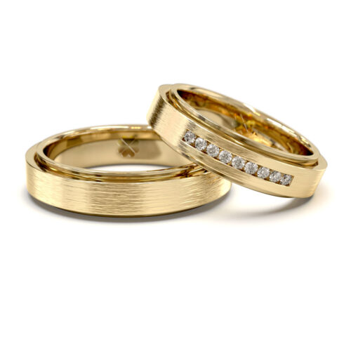Argollas de Matrimonio Eternity Oro Miel 18kt Alternative view of Argollas de Matrimonio Eternity Oro Miel 18kt