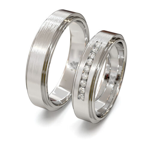 Argollas de Matrimonio Eternity W Oro Blanco 18kt o Platino Argollas de Matrimonio Eternity W Oro Blanco 18kt o Platino