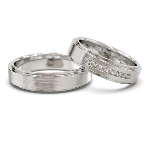 Argollas de Matrimonio Eternity W Oro Blanco 18kt o Platino Alternative view of Argollas de Matrimonio Eternity W Oro Blanco 18kt o Platino
