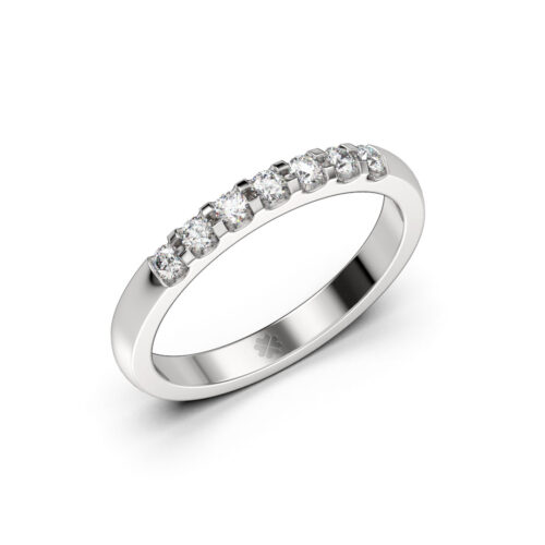 Anillo de Compromiso Cintillo Fulgori Oro Blanco 18kt Anillo de compromiso Fulgori en oro blanco 18k Fairmined o platino responsable 950 con diamante de 3 o 5 puntos originario de Canadá
