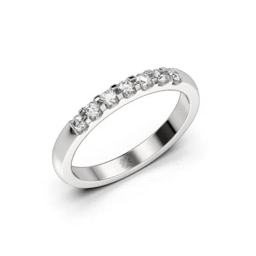 Anillo de compromiso Fulgori en oro blanco 18k Fairmined o platino responsable 950 con diamante de 3 o 5 puntos originario de Canadá