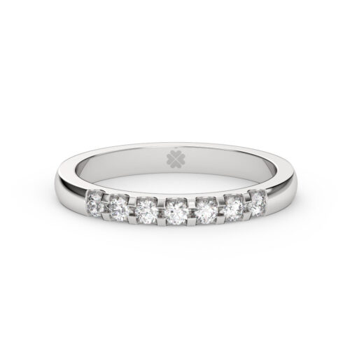 Anillo de Compromiso Cintillo Fulgori Oro Blanco 18kt Anillo de compromiso Fulgori en oro blanco 18k Fairmined o platino responsable 950 con diamante de 3 o 5 puntos originario de Canadá