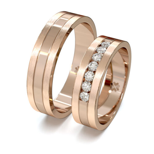 Argollas de Matrimonio Fusión Oro Rosa 18kt Argollas de Matrimonio Fusión Oro Rosa 18kt