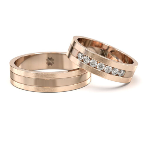 Argollas de Matrimonio Fusión Oro Rosa 18kt Alternative view of Argollas de Matrimonio Fusión Oro Rosa 18kt