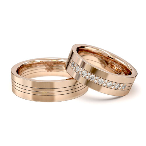 Argollas de Matrimonio Fusion Red Oro Rosa 18kt Alternative view of Argollas de Matrimonio Fusion Red Oro Rosa 18kt