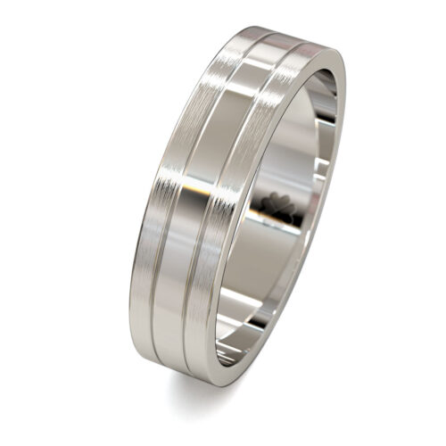 Alternative view of Argolla de Matrimonio Fusión W Oro Blanco 18kt o Platino