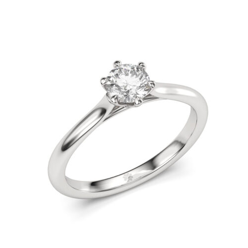 Anillo de Compromiso Solitario Gelium Oro Blanco 18kt Anillo de compromiso GELIUM en oro blanco 18k Fairmined o platino responsable 950 con diamante de 50, 100 o 150 puntos de origen en laboratorio