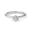 Anillo de compromiso GELIUM en oro blanco 18k Fairmined o platino responsable 950 con diamante de 50, 100 o 150 puntos de origen en laboratorio