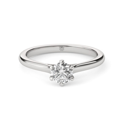 Anillo de Compromiso Solitario Gelium Oro Blanco 18kt Anillo de compromiso GELIUM en oro blanco 18k Fairmined o platino responsable 950 con diamante de 50, 100 o 150 puntos de origen en laboratorio