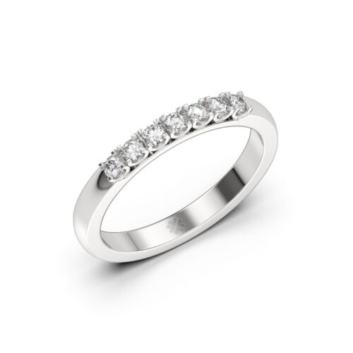 Anillo de Compromiso Cintillo Helios Oro Blanco 18kt Anillo de compromiso HELIOS en oro blanco 18k Fairmined o platino responsable 950 con diamante de 3 o 5 puntos, de laboratorio