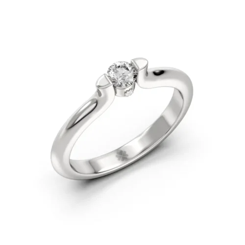 Anillo de Compromiso Solitario Imber Platino