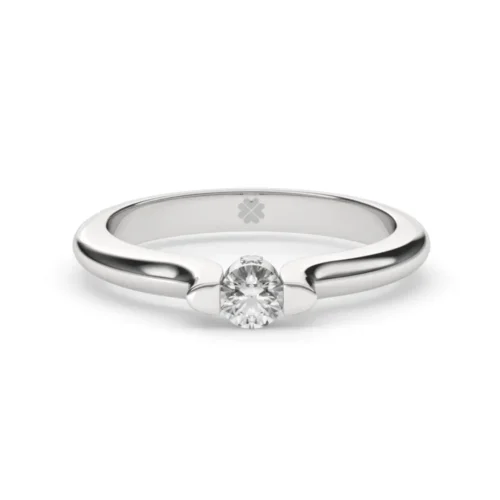 Anillo de Compromiso Solitario Imber Oro Blanco 18kt