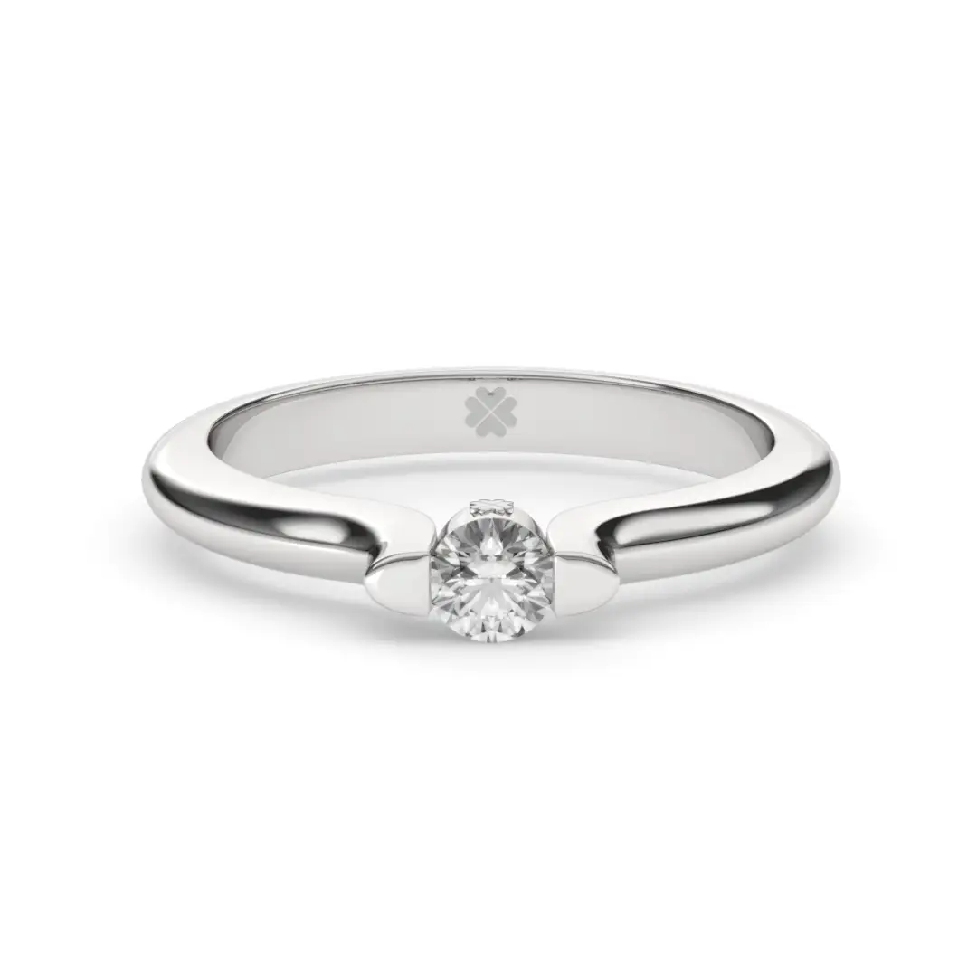 Anillo de Compromiso Solitario Imber Platino Anillo de Compromiso Solitario Imber Oro Blanco 18kt