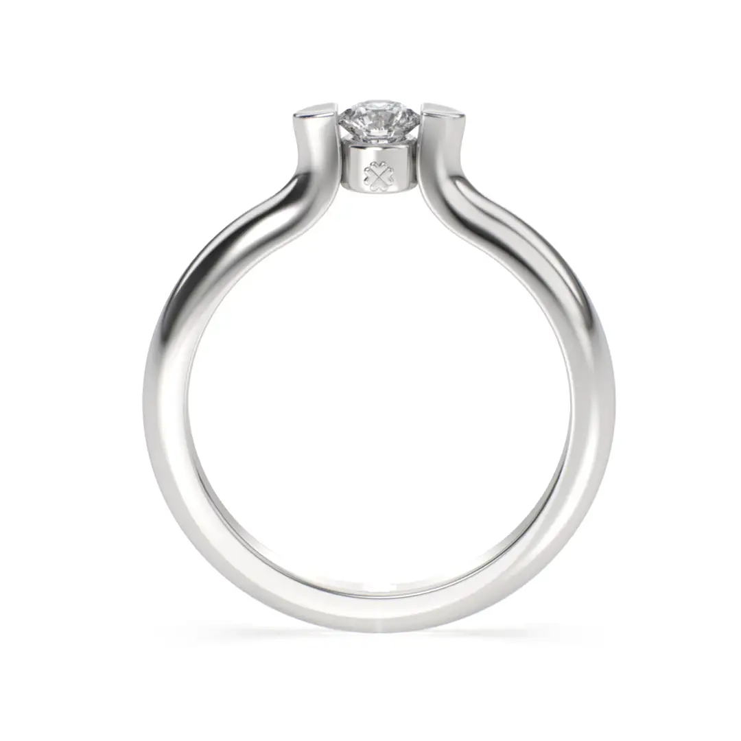 Anillo de Compromiso Solitario Imber Platino Anillo de Compromiso Solitario Imber Oro Blanco 18kt - Imagen 6