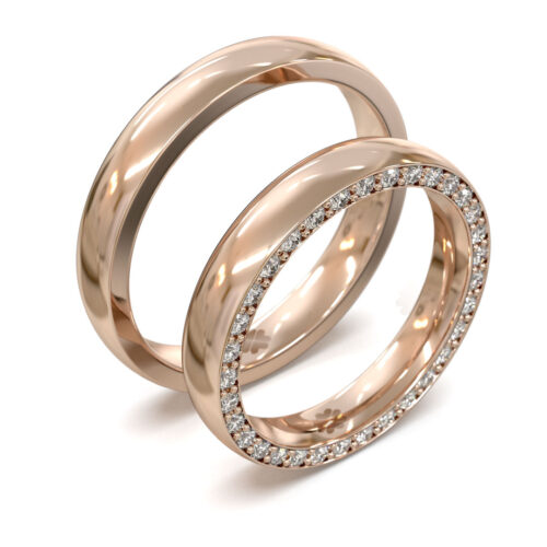 Argollas de Matrimonio Infinie Oro Rosa 18kt Argollas de Matrimonio Infinie Oro Rosa 18kt