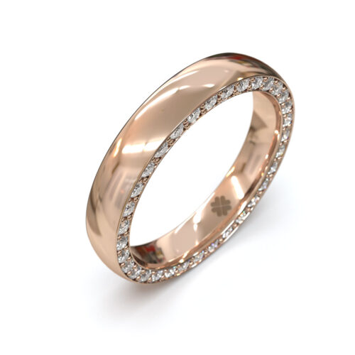 Alternative view of Argolla de Matrimonio Infinie Oro Rosa 18kt