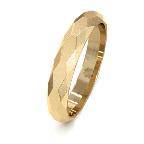 Alternative view of Argolla de Matrimonio Inglés Martillada Oro Miel 18kt