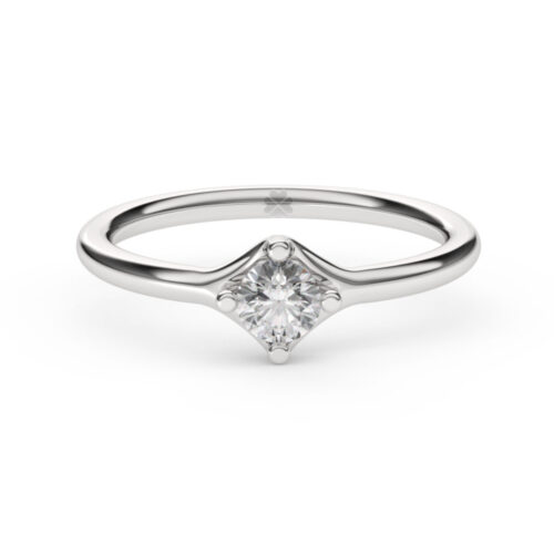 Anillo de Compromiso Solitario Lunae Oro Blanco 18kt Anillo de compromiso HYDRUS en oro blanco 18k Fairmined o platino responsable 950, disponible con diamantes de 30, 50 o 100 puntos de origen en laboratorio