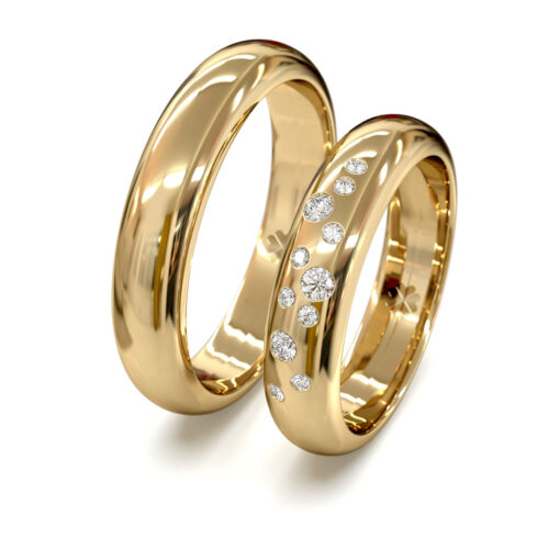 Argollas de Matrimonio Light Oro Miel 18kt Argollas de Matrimonio Light Oro Miel 18kt