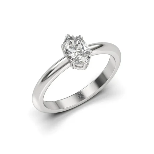 Anillo de Compromiso Solitario Lux Cordis Platino