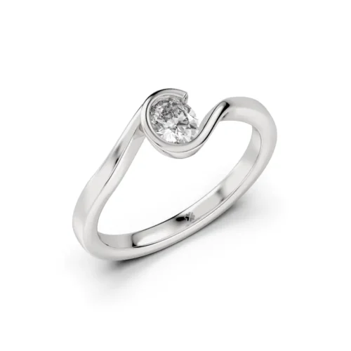 Anillo de Compromiso Solitario Luxia Platino