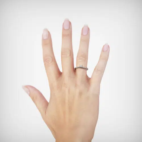 Alternative view of Anillo de Compromiso Solitario Aenean Lux Platino