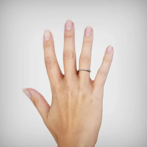 Alternative view of Anillo de Compromiso Cintillo Eros Oro Blanco 18kt