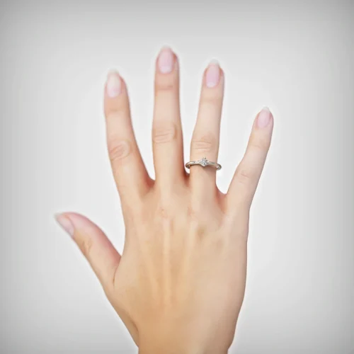 Alternative view of Anillo de Compromiso Solitario Prima Platino Diamante Corte Brillante