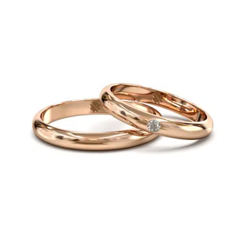 Alternative view of Argollas de Matrimonio Neo Classic Oro Rosa 18kt