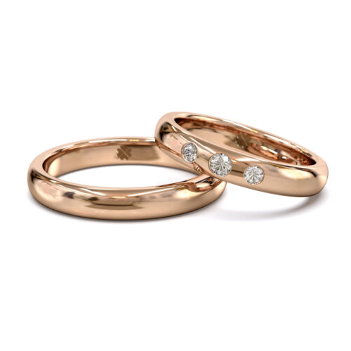 Argollas de Matrimonio Neo Classic Red Oro Rosa 18kt Alternative view of Argollas de Matrimonio Neo Classic Red Oro Rosa 18kt