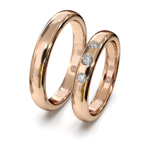 Argollas de Matrimonio Neo Classic Red Oro Rosa 18kt Argollas de Matrimonio Neo Classic Red Oro Rosa 18kt