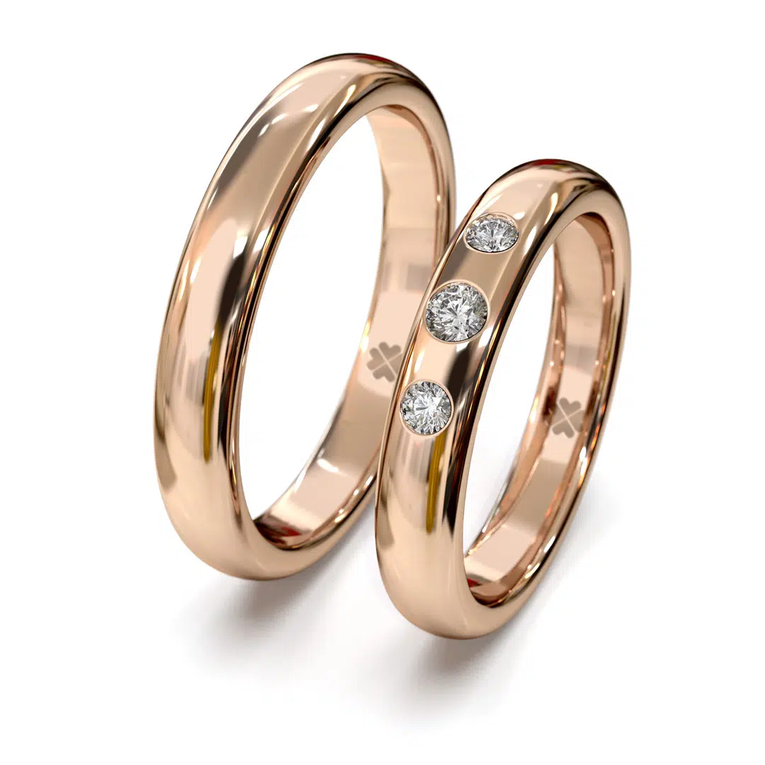 Argollas de Matrimonio Neo Classic Red Oro Rosa 18kt