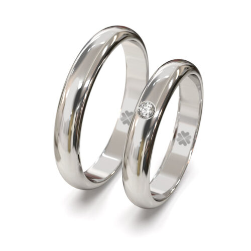 Argollas de Matrimonio Modelo Ingles Oro Blanco 18kt o Platino Argollas de Matrimonio Modelo Ingles Oro Blanco 18kt o Platino