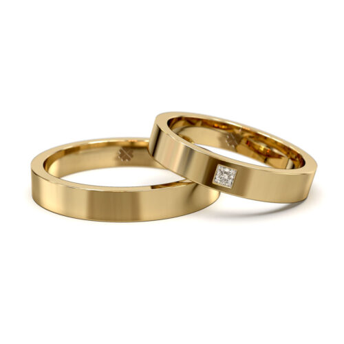Argollas de Matrimonio Neo Eternite Oro Miel 18kt Alternative view of Argollas de Matrimonio Neo Eternite Oro Miel 18kt