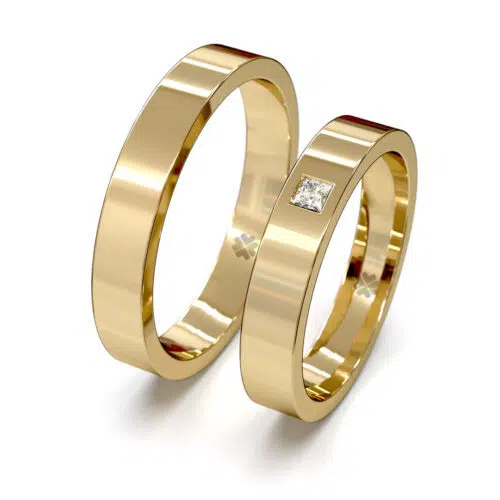 Argollas de Matrimonio Neo Eternite Oro Miel 18kt