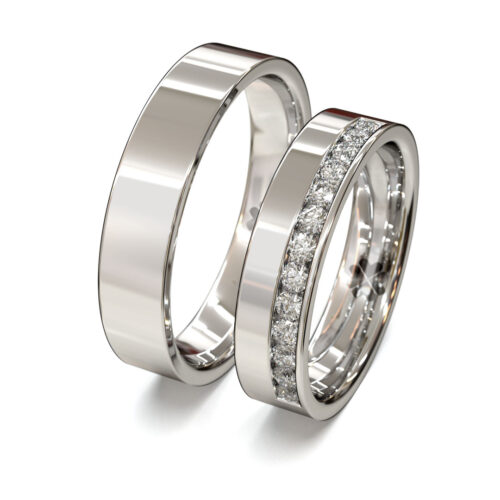 Argollas de Matrimonio Neo Eternite Wide W Oro Blanco 18kt o Platino Argollas de Matrimonio Neo Eternite Wide W Oro Blanco 18kt o Platino