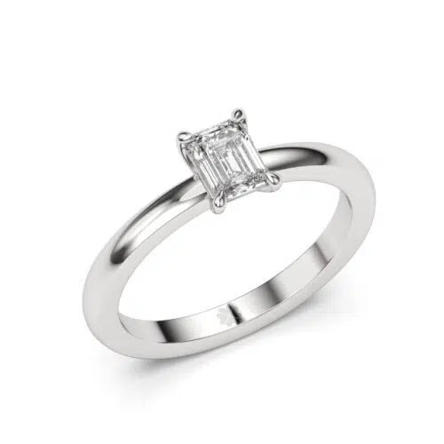 Anillo de compromiso NERYDIS en oro blanco 18k Fairmined o platino responsable 950 con diamante de 50, 100 o 150 puntos de origen en laboratorio