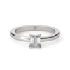 Anillo de compromiso NERYDIS en oro blanco 18k Fairmined o platino responsable 950 con diamante de 50, 100 o 150 puntos de origen en laboratorio