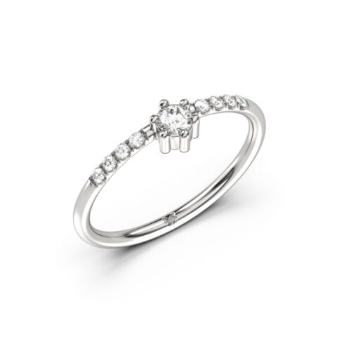 Anillo de Compromiso Solitario Orchis Lux Oro Blanco 18kt Anillo de Compromiso Solitario Orchis Lux Platino