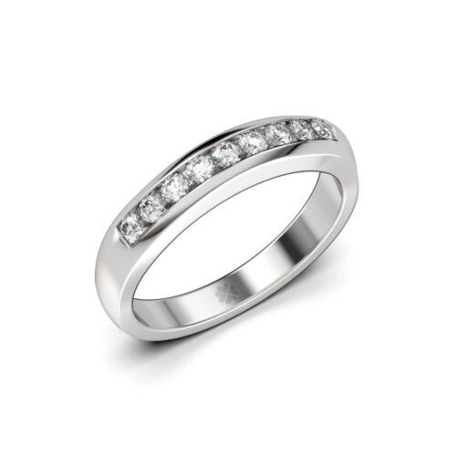 Anillo de Compromiso Cintillo Orión Oro Blanco 18kt Anillo de compromiso ORIÓN en oro blanco 18k Fairmined o platino responsable 950 con diamante de 3 o 5 puntos originario de Canadá