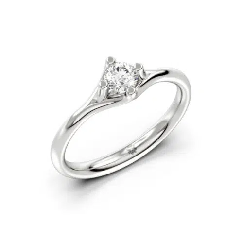 Anillo de Compromiso Solitario Oceanides Platino