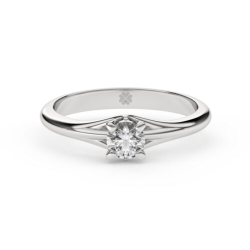 Anillo de Compromiso Solitario Oceanides Oro Blanco 18kt Anillo de compromiso OCEANIDES en oro blanco 18k Fairmined o platino responsable 950 con diamante de laboratorio disponible en 30, 50 o 100 puntos