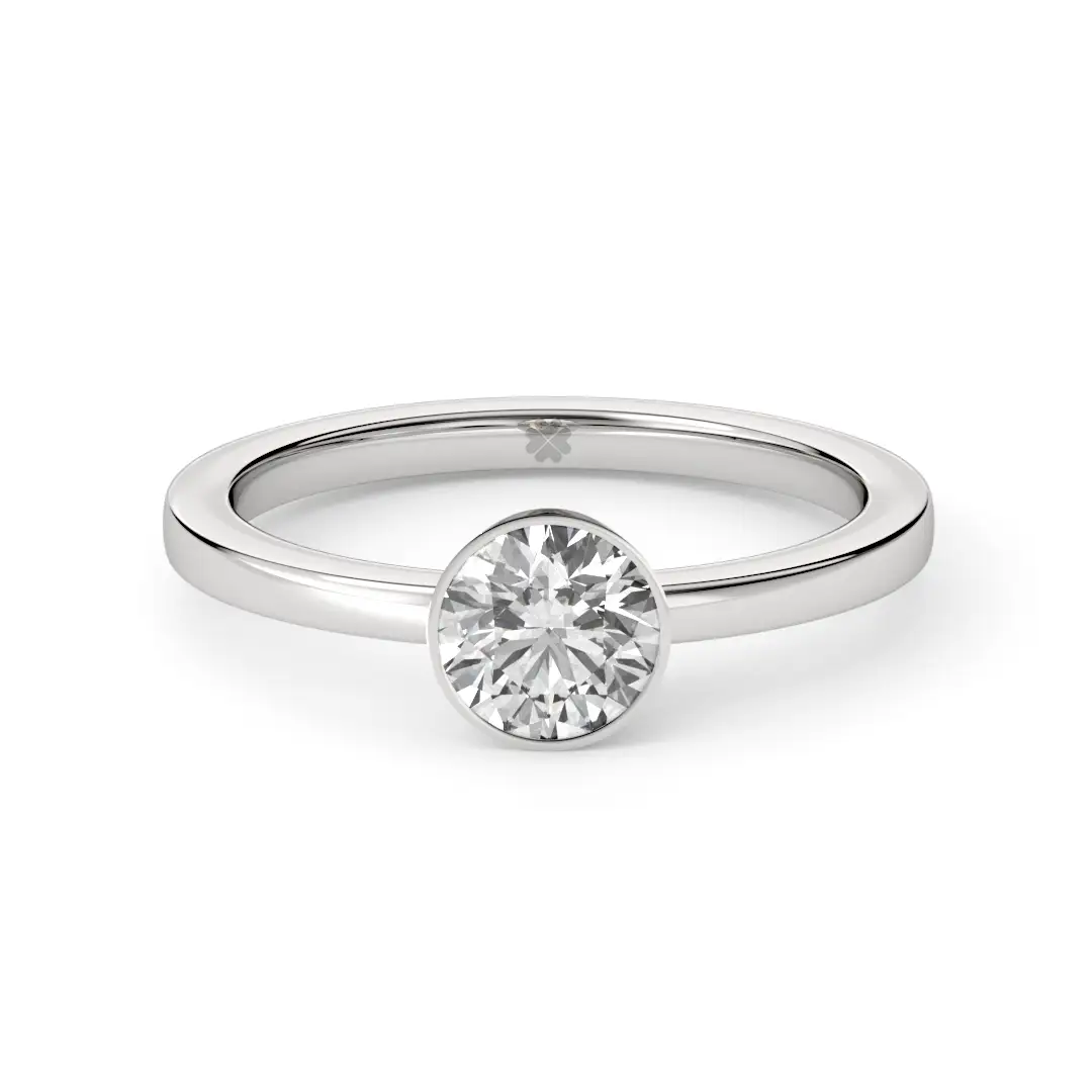 Anillo de Compromiso Solitario Orbis Oro Blanco 18kt