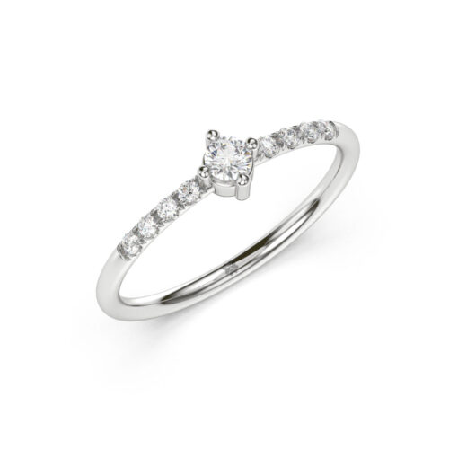 Anillo de Compromiso Solitario Orchis Oro Blanco 18kt Anillo de Compromiso Solitario Orchis Platino