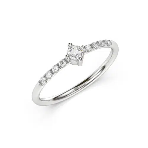 Anillo de Compromiso Solitario Orchis Platino