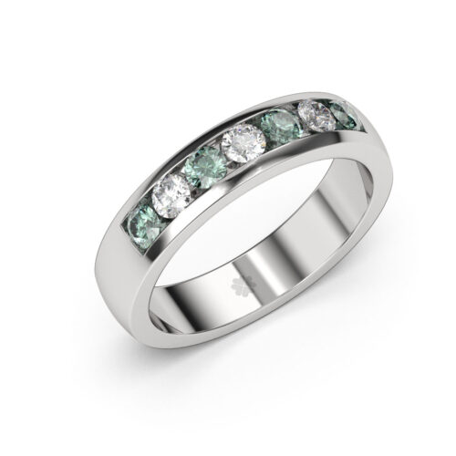 Anillo de Compromiso Cintillo Orión Green Platino