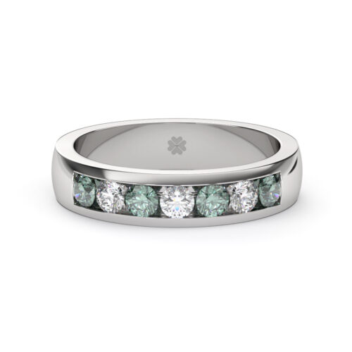 Anillo de Compromiso Cintillo Orión Green Oro Blanco 18kt