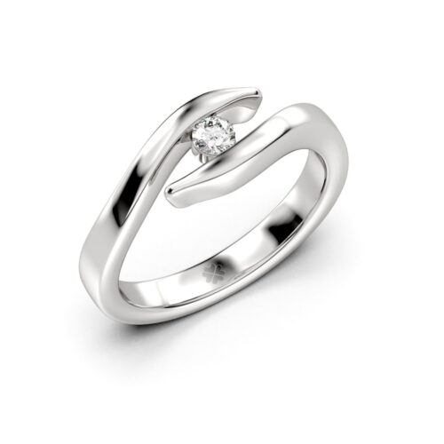 Anillo de Compromiso Solitario Pyris Oro Blanco 18kt Anillo de Compromiso Solitario Pyris Platino